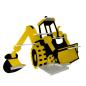 Preview: excavator yellow/black as a tonie shelf, tonie box