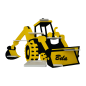 Preview: excavator yellow/black as a tonie shelf, tonie box