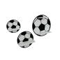 Preview: Football set of 3 white/black suitable for Tonie Tonie's Tonie figures