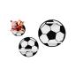 Preview: Football set of 3 white/black suitable for Tonie Tonie's Tonie figures