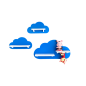 Preview: Cloud set as Tonie shelf Tonie Toniebox Blue