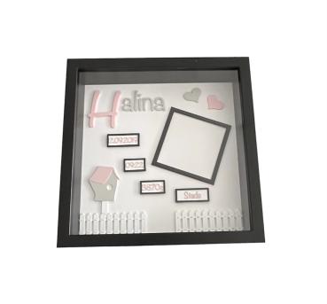 Personalisierter Bilderrahmen Geburt, Hochzeit, Taufe, Geschenk, Kinder, Bild