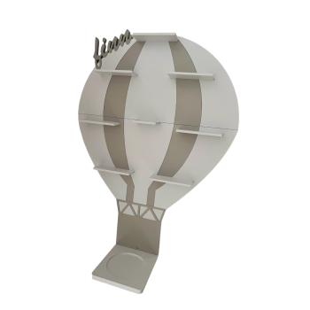 Hot air balloon light grey/white as a tonie shelf, tonie box - personalisable