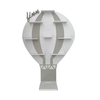 Hot air balloon light grey/white as a tonie shelf, tonie box - personalisable