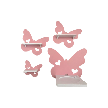 Butterfly set of 4 pink suitable for Tonie Tonies & Toniebox