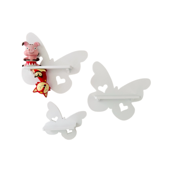 Butterfly set of 3 white suitable for Tonie Tonie's Tonie figures