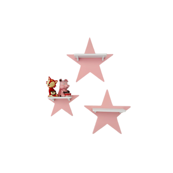 Set of 3 pink stars suitable for Tonie Tonie's Tonie figures