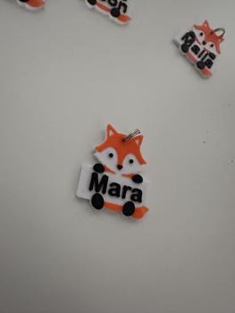 Personalized Fox Pendant + Group Door Sign