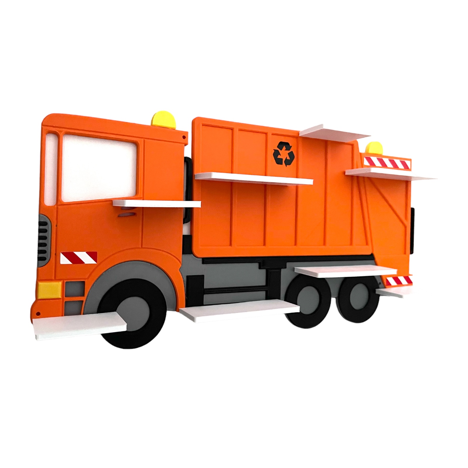 PsGreen - Müllauto + 4er-Tonnen-Set als Tonieregal, Toniebox