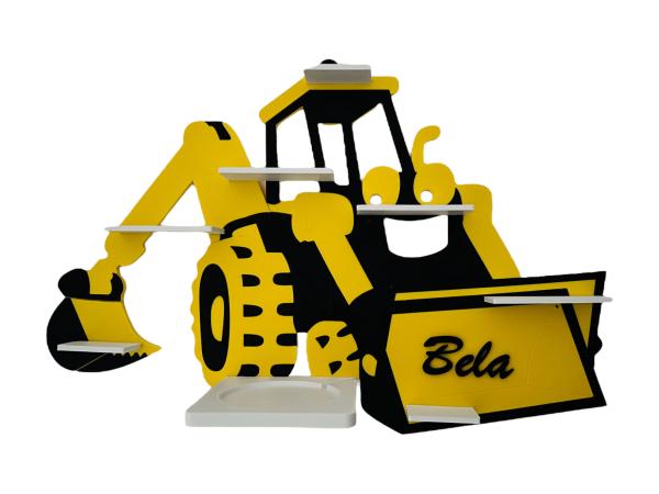 excavator yellow/black as a tonie shelf, tonie box