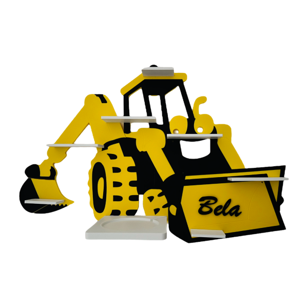 excavator yellow/black as a tonie shelf, tonie box