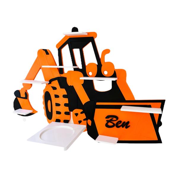 excavator light Orange/Black as a tonie shelf, tonie box