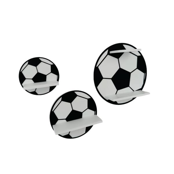 Football set of 3 white/black suitable for Tonie Tonie's Tonie figures