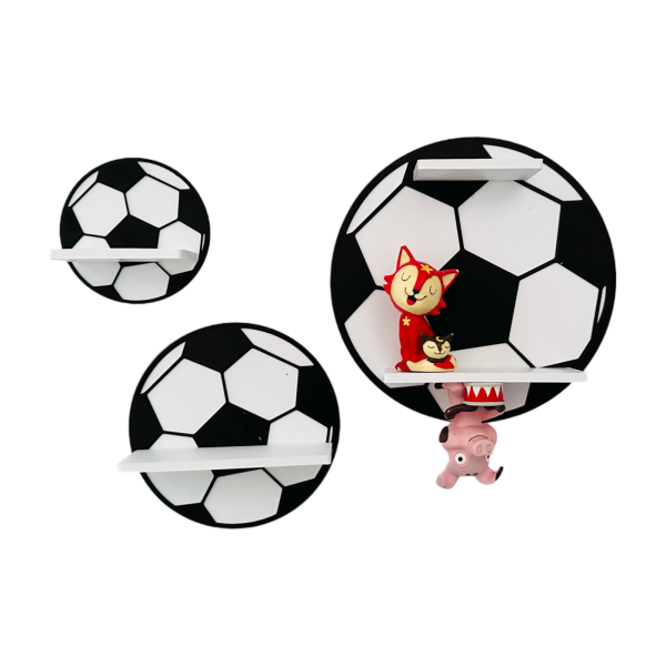 Football set of 3 white/black suitable for Tonie Tonie's Tonie figures