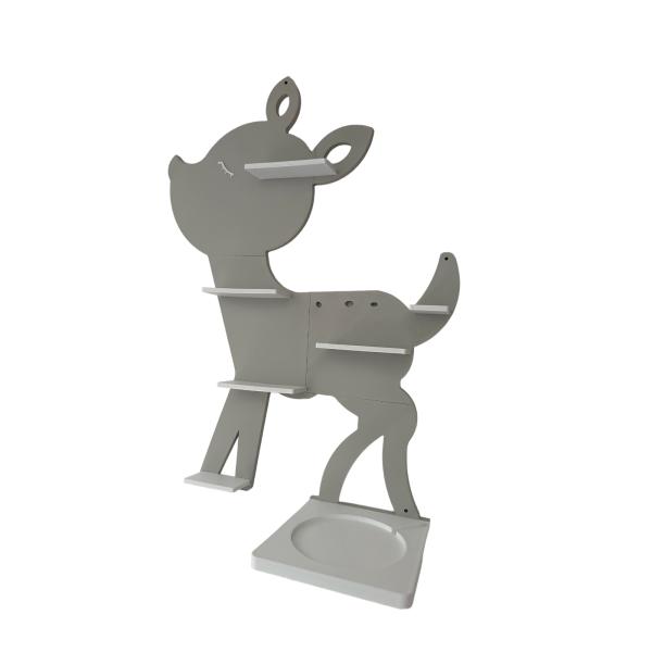 Deer light grey as a tonie shelf, tonie box - Kopie