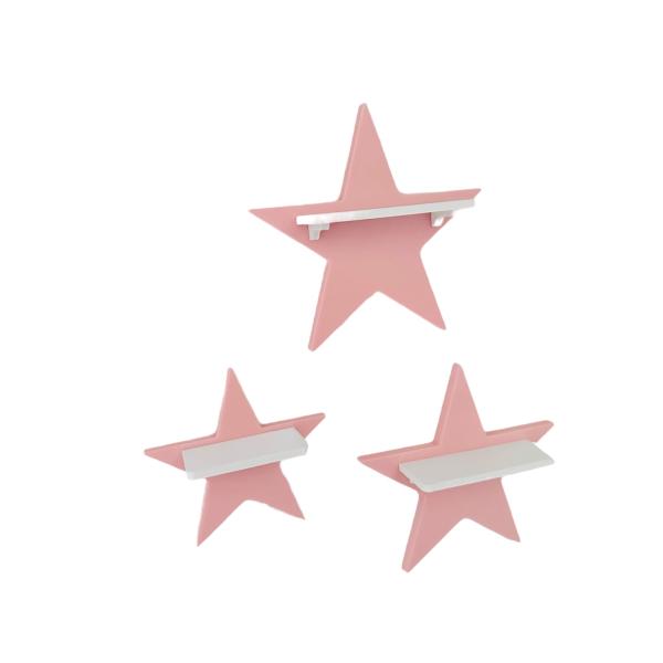 Set of 3 pink stars suitable for Tonie Tonie's Tonie figures