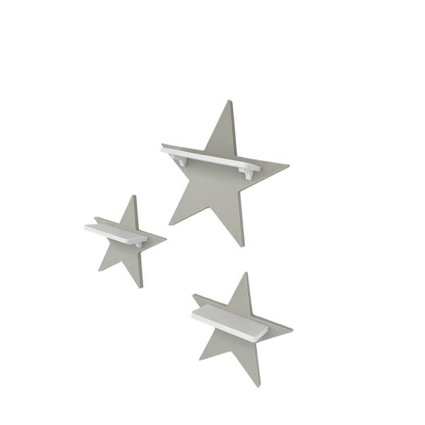 Set of 3 light grey stars suitable for Tonie Tonie's Tonie figures