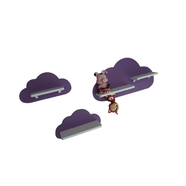 Wolken-Set als Tonieregal Tonie Toniebox Lila